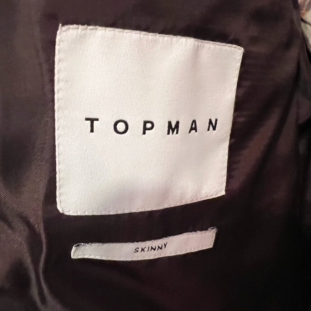 NWT Topman Double Breasted Taupe Plaid Suit, Men's 40R - Picture 15 of 16